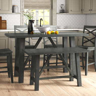 Rustic counter height online dining table